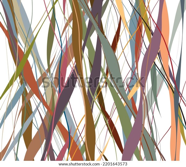 Overlapping Random Moved Colorful Ribbon Like Stock Vector (Royalty ...