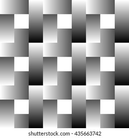 Overlapping rectangles seamless pattern. Lamella, mosaic greyscale monochrome pattern