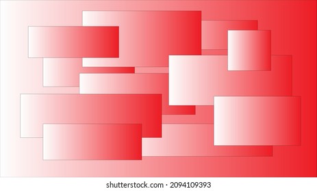 Overlapping rectangular slits of various sizes. gradient white red square channel red surface