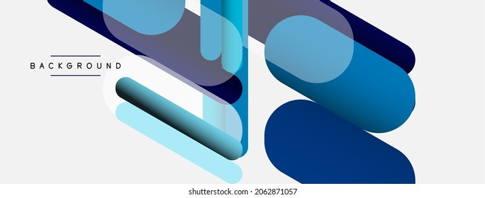 Superposición de formas redondas y fondo de líneas. Ilustración vectorial para fondo de banner de fondo o página de aterrizaje de papel tapiz