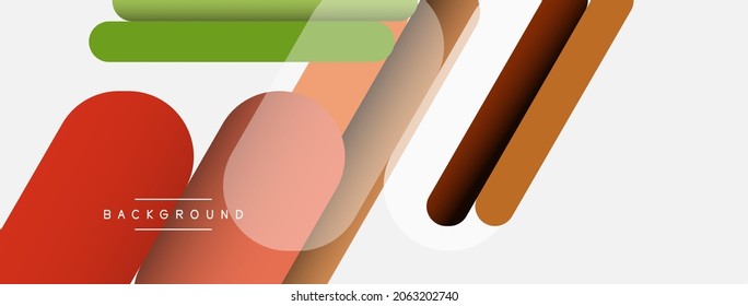 Overlapping round shapes and lines background. Vector illustration for wallpaper banner background or landing page