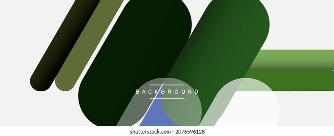 Overlapping round shapes and lines background. Vector illustration for wallpaper banner background or landing page