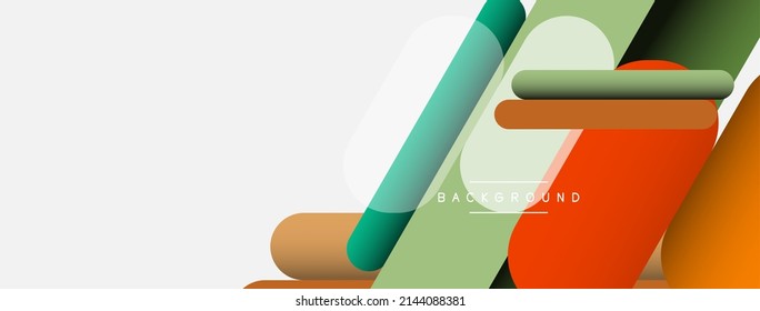 Overlapping round shapes and lines background. Vector illustration for wallpaper banner background or landing page