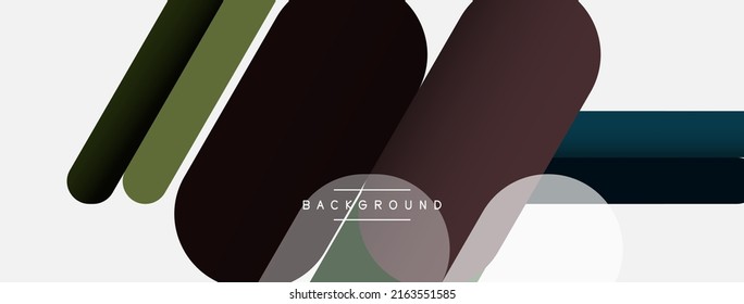 Overlapping round shapes and lines background. Vector illustration for wallpaper banner background or landing page