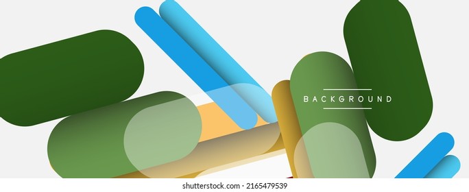 Overlapping round shapes and lines background. Vector illustration for wallpaper banner background or landing page