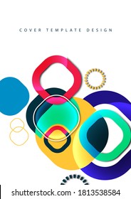 Überschneidende runde Quadrate bilden eine geometrische abstrakte Hintergrundzusammensetzung. Design-Vorlage für Tapete, Banner, Hintergrund, Karte, Illustration, Landing-Page, Cover, Poster, Flyer. Vektorgrafik