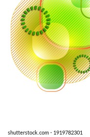 Los cuadrados redondos que se superponen forman una composición geométrica de fondo abstracto. Plantilla de diseño para papel pintado, banner, fondo, tarjeta, ilustración, página de inicio, portada, afiche, volante. Vector
