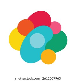 Overlapping Rounded Colors in Abstract Composition