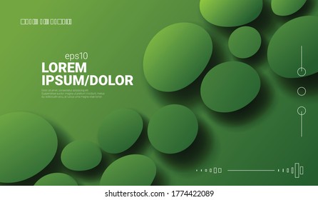 Overlapping Rounded Shapes Gradient Layout/Cover. Minimalist Creative Design Concept Background