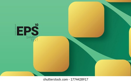 Overlapping Rounded Square Bright Modern Background. Minimalist Creative Design Concept.
