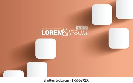 Overlapping Rounded Squares Gradient Layout/Cover. Minimalist Creative Design Concept Background