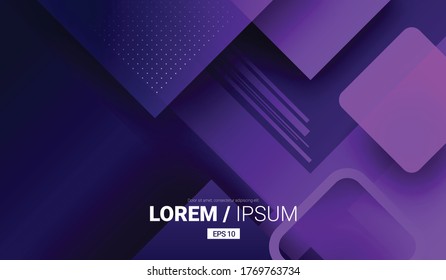 Overlapping Rounded Squares Gradient Layout/Cover. Minimalist Creative Design Concept Background
