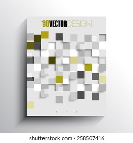 overlapping rumbled checkered squares geometric elements business background eps10 vector 