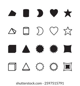 Overlapping Shape Icons for Abstract and Geometric Themes