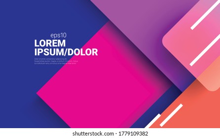 Disposición/cubierta de formas superpuestas. Fondo del concepto de diseño creativo mínimo
