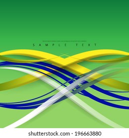 Overlapping Smooth Curve Lines Modern Concept Background