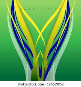 Overlapping Smooth Curve Lines Modern Concept Background