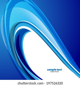 Overlapping Smooth Curve Lines Modern Concept Background