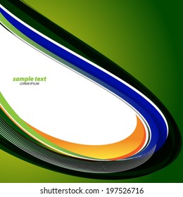 Overlapping Smooth Curve Lines Modern Concept Background