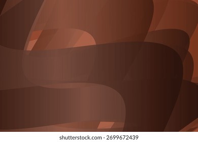 Overlapping smooth, flowing abstract shapes in shades of brown create a modern, organic background with a warm, earthy mood.