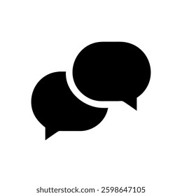 Overlapping speech bubbles icon design art