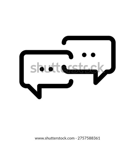 Overlapping Speech Bubbles Icon Representing Conversation