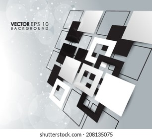 Overlapping Square Perspective Design Eps 10