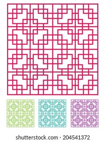 Overlapping Square Vector Pattern Set 