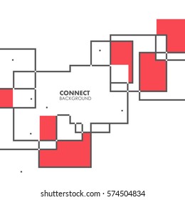 Overlapping squares background. Vector illustration.