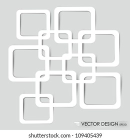 Overlapping Squares Concept Illustration. (Vector Design eps10)
