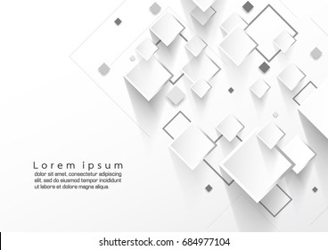 Overlapping Squares Concept Template Background. Vector illustration