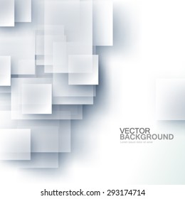 Overlapping Squares Design Glass Effect Background