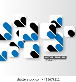Overlapping Squares Layout/Design Cover Background