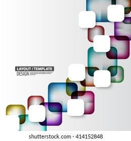 Overlapping Squares Layout/Design Cover Background