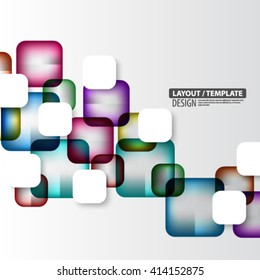 Overlapping Squares Layout/Design Cover Background