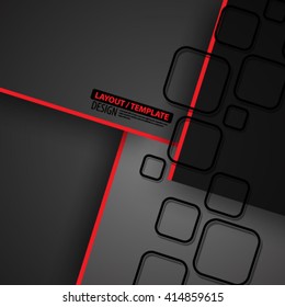 Overlapping Squares Layout/Design Cover Background