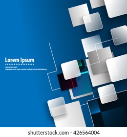 Overlapping Squares Layout/Design Cover Background