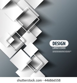 Overlapping Squares Layout/Design Cover Background