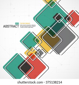 Overlapping Squares Modern Design Background