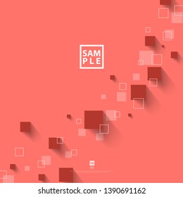 Overlapping Squares. New Color Modern Background. Stock Vector Illustration. Minimalist Creative Design Concept.