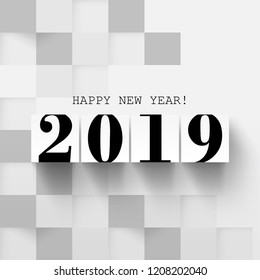 Overlapping Squares New Year Layout, Design Cover. Modern and Abstract Background. Stock Vector Illustration. Minimalist Creative Design Concept.