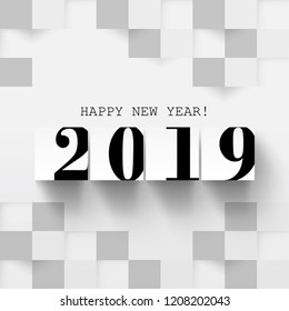 Overlapping Squares New Year Layout, Design Cover. Modern and Abstract Background. Stock Vector Illustration. Minimalist Creative Design Concept.