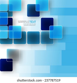 Overlapping Squares with Pixelated Effect Background