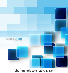 Overlapping Squares with Pixelated Effect Background
