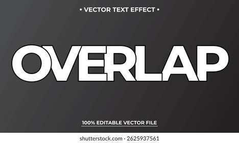 Overlapping text effect Editable font style