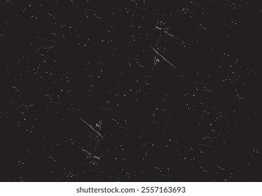 Overlapping textures, scratches, roughness, grunge texture, dust, black, metal, black background, film image, old, classic, vector..eps