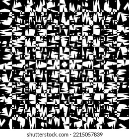Overlapping toothed triangular shapes creating modern, monochrome abstract pattern