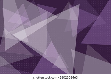 Overlapping translucent purple geometric triangles on textured background, violet