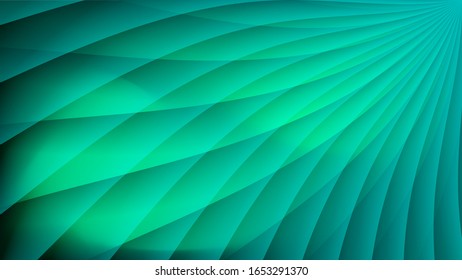 overlapping, translucent, smoothly curved stripes on a turquoise background. abstract wallpaper. vector