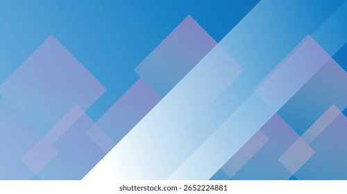 Overlapping translucent squares in shades of blue and lavender, exhibiting a gradient effect and varying levels of opacity.